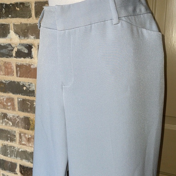 B Design Light Fog Blue Gray Tailored Pants Trousers Straight Leg Size 12 - Picture 5 of 12
